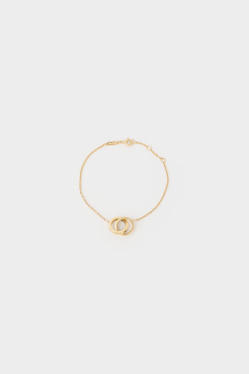Tiffany & Co. 18k Gold Interlocking Circles Chain Bracelet