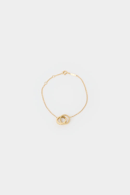 Tiffany & Co. 18k Gold Interlocking Circles Chain Bracelet