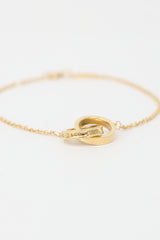 Tiffany & Co. 18k Gold Interlocking Circles Chain Bracelet