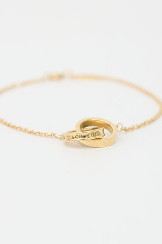 Tiffany & Co. 18k Gold Interlocking Circles Chain Bracelet