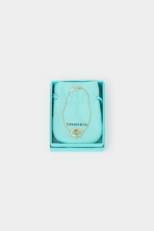 Tiffany & Co. 18k Gold Interlocking Circles Chain Bracelet