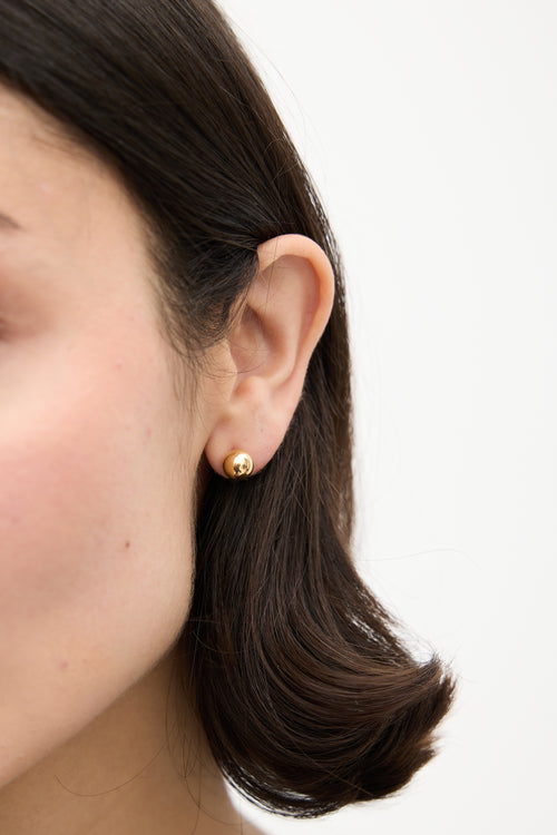 Tiffany & Co. Gold Hardwear Ball Stud Earrings