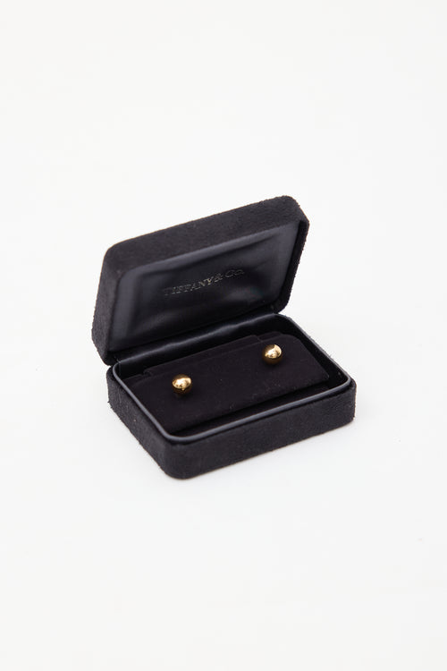 Tiffany & Co. Gold Hardwear Ball Stud Earrings