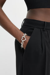 Tiffany & Co. Silver Open Heart Link Bracelet