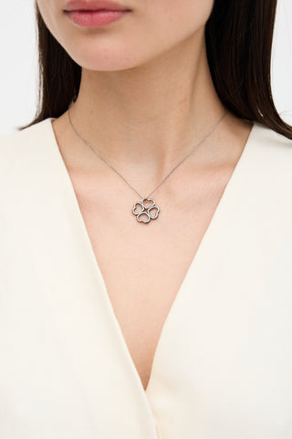 Tiffany & Co. Sterling Silver Four Heart Clover Necklace