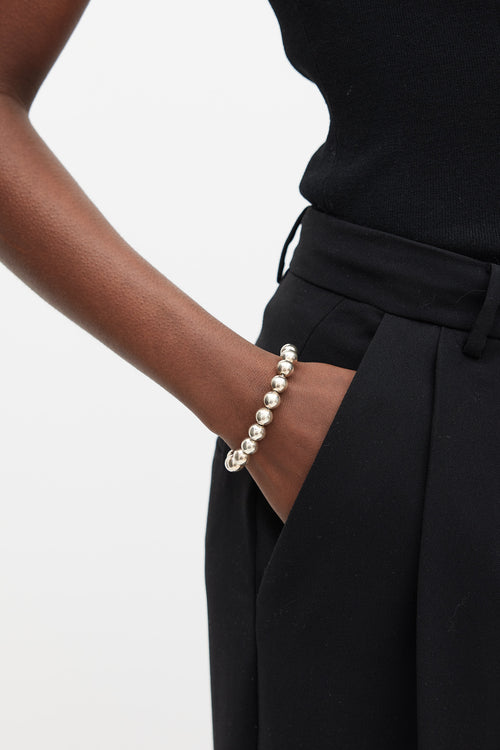 Tiffany & Co. Sterling Silver HardWear Ball Bracelet