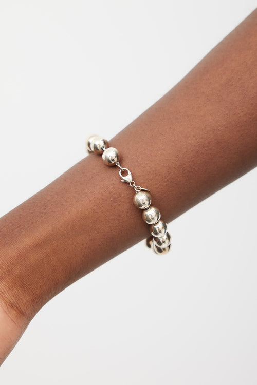 Tiffany & Co. Sterling Silver HardWear Ball Bracelet