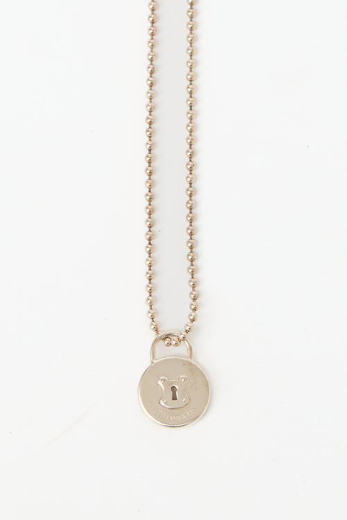 Tiffany & Co. Sterling Silver Padlock Necklace