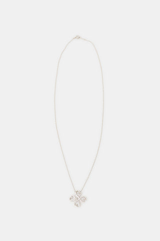 Tiffany & Co. X Paloma Picasso Sterling Silver Clover Loving Heart Necklace