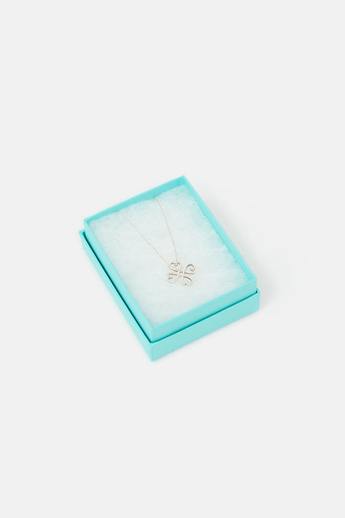 Tiffany & Co. X Paloma Picasso Sterling Silver Clover Loving Heart Necklace