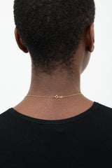 Tiffany & Co. Yellow Gold Metro Oval Pendant Necklace