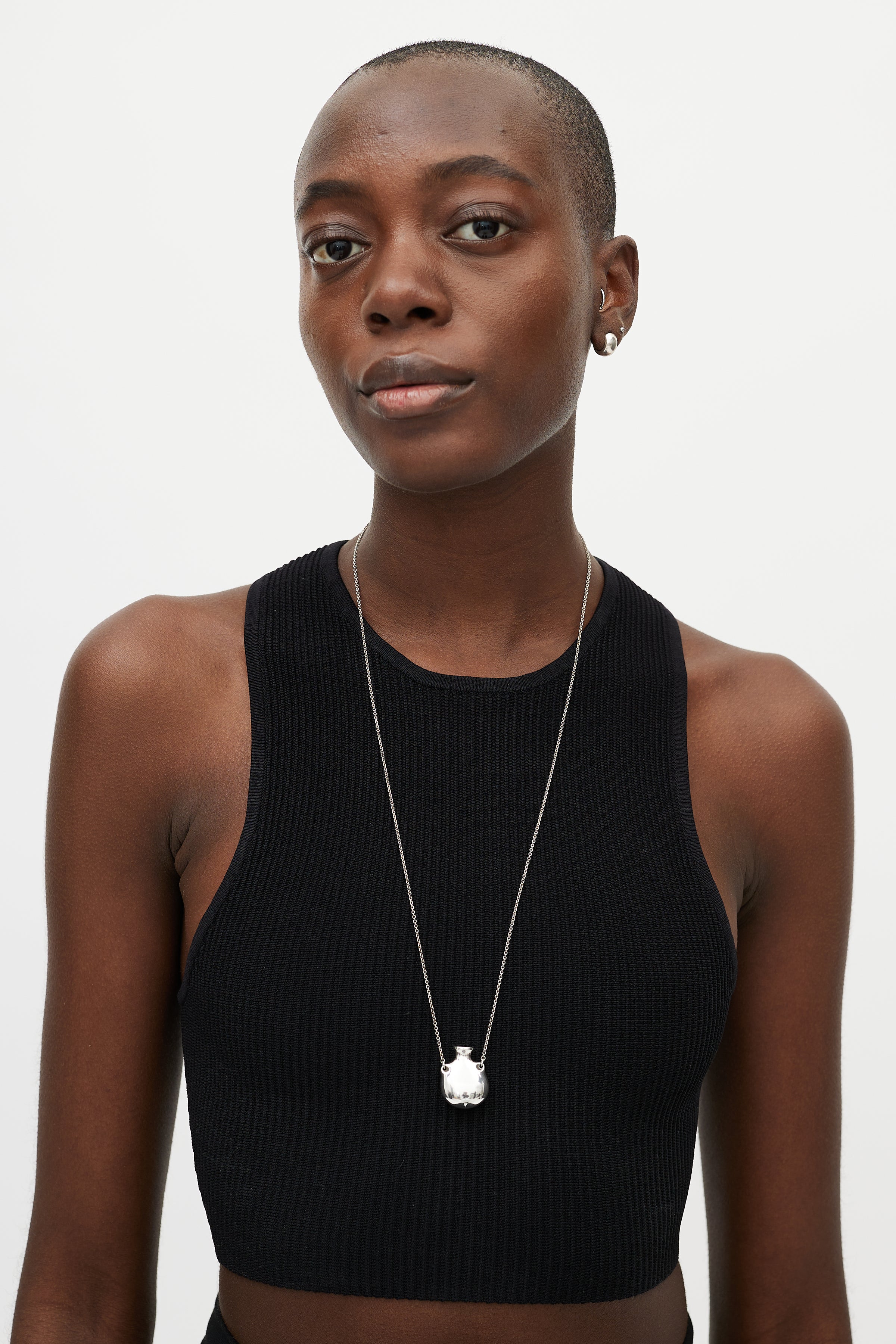 Tiffany // x Elsa Peretti Silver Open Bottle Pendant