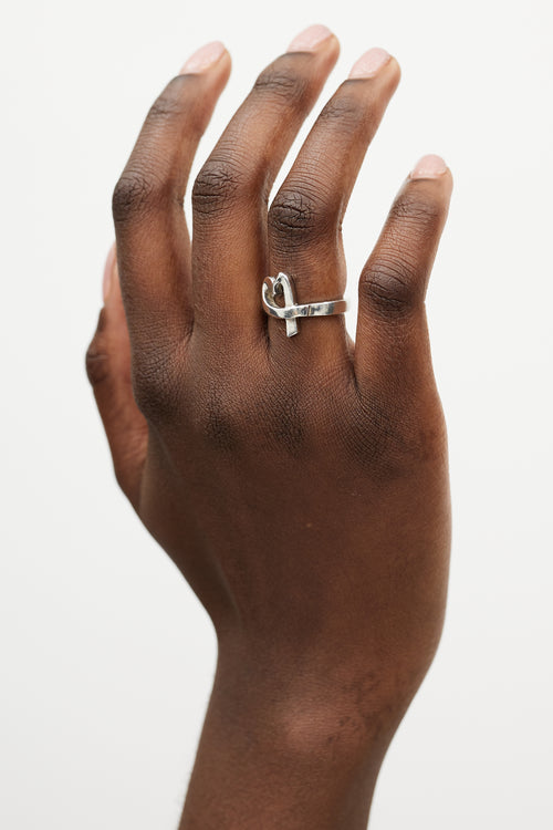Tiffany & Co. x Paloma Picasso Silver Loving Heart Ring