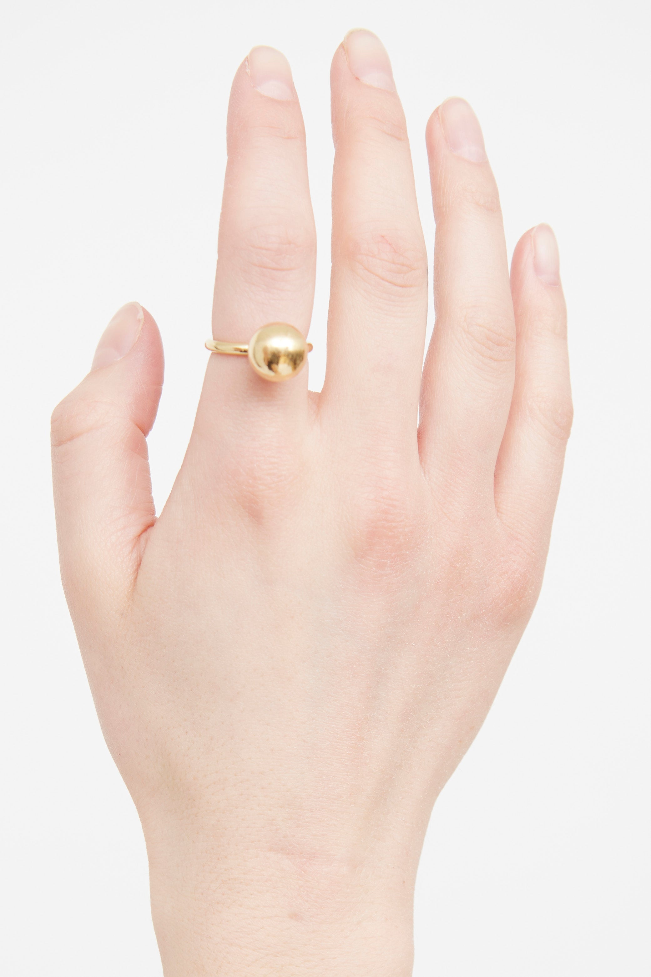 Tiffany & Co. 18k Rose Gold HardWear 8mm Ball Ring Size 6 - Yoogi's Closet