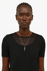 Tiffany & Co. 18K Yellow Gold Feather Pendant Necklace