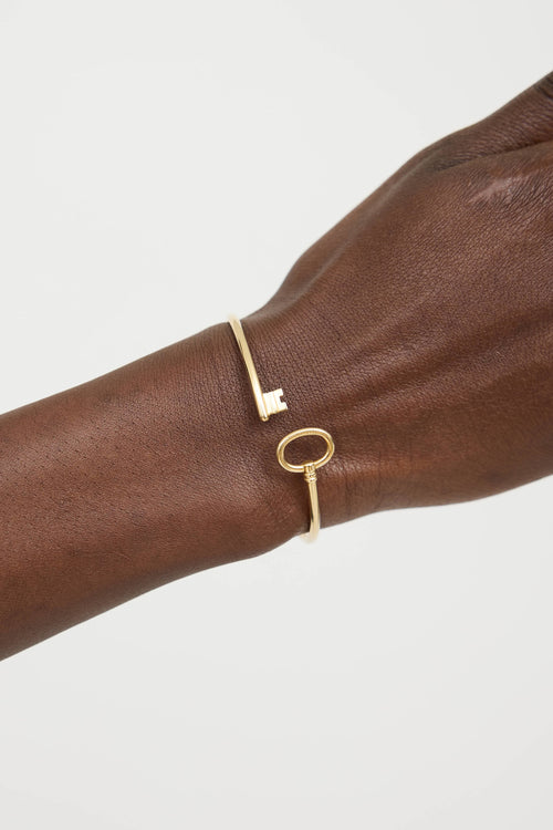 Tiffany & Co.18K Gold Key Wire Bangle
