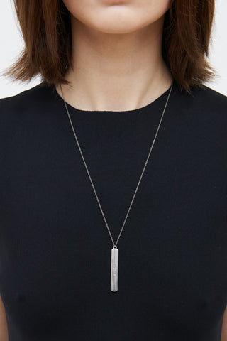 Tiffany & Co. Sterling Silver 1837 Bar Pendant Necklace