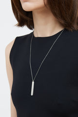 Tiffany & Co. Sterling Silver 1837 Bar Pendant Necklace