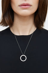 Tiffany & Co. Sterling Silver 1837 Circle Pendant Necklace