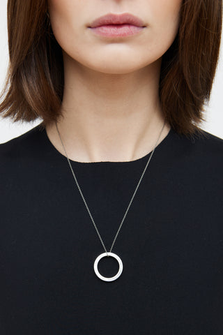 Tiffany & Co. Sterling Silver 1837 Circle Pendant Necklace