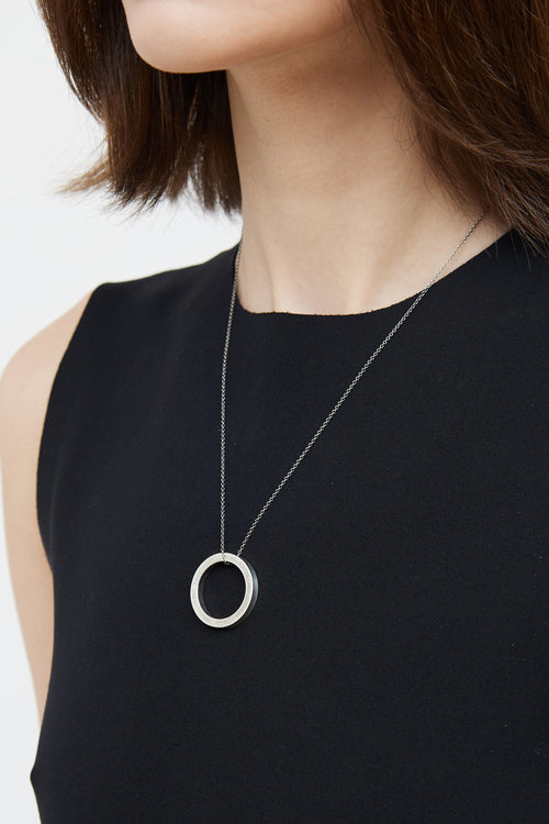 Tiffany & Co. Sterling Silver 1837 Circle Pendant Necklace