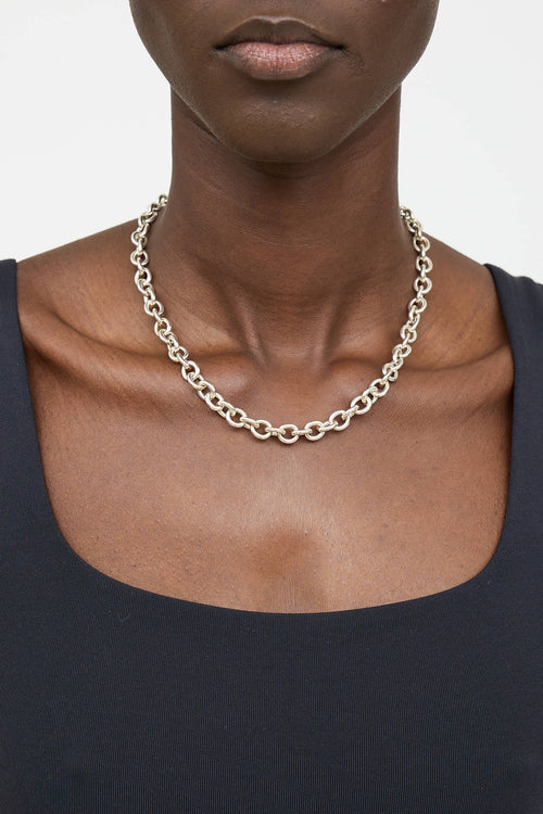 Tiffany & Co. Sterling Silver 1837 Toggle Necklace