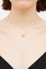 Tiffany & Co. Sterling Silver 18K Rose Gold Open Heart Necklace