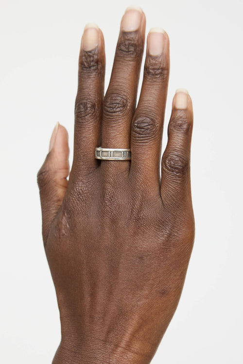 Tiffany & Co. 1995 Sterling Siver Atlas Groove Ring