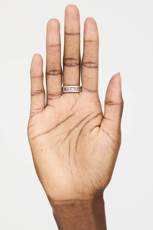 Tiffany & Co. 1995 Sterling Siver Atlas Groove Ring
