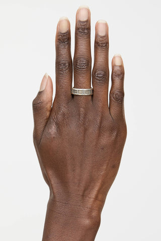 Tiffany & Co. 1995 Sterling Siver Atlas Groove Ring