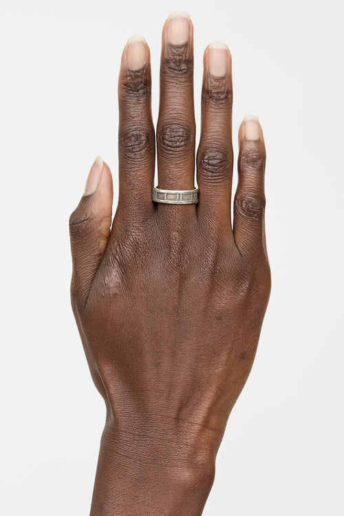 Tiffany & Co. 1995 Sterling Siver Atlas Groove Ring