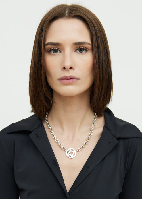 Tiffany & Co. Sterling Silver Atlas Toggle Necklace