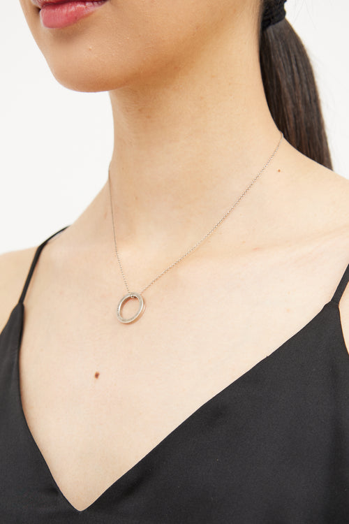 Sterling Silver Circle Pendant Necklace