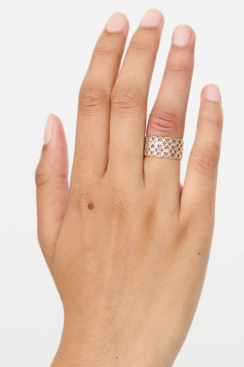 Tiffany & Co. X Paloma Picasso Sterling Silver Crown Of Hearts Ring