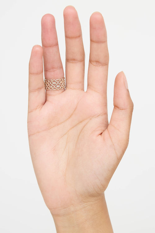 Tiffany & Co. X Paloma Picasso Sterling Silver Crown Of Hearts Ring