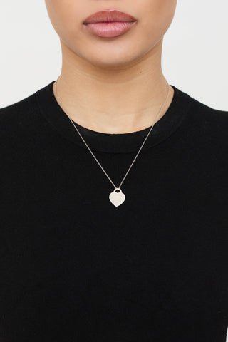 Tiffany & Co. Sterling Silver Return To Tiffany Diamond Necklace