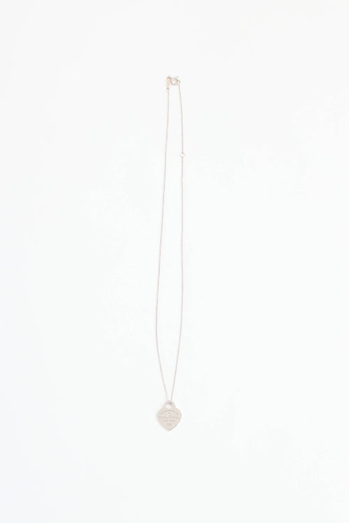 Tiffany & Co. Sterling Silver Return To Tiffany Diamond Necklace