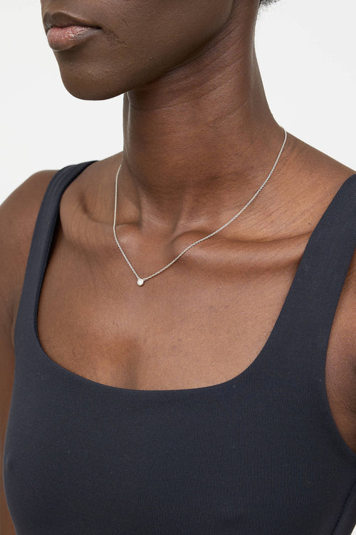 Tiffany & Co. X Elsa Peretti Sterling Silver Diamonds By The Yard Necklace