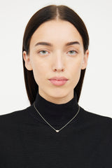 Tiffany & Co. x Elsa Peretti Silver Bean Design Pendant Necklace