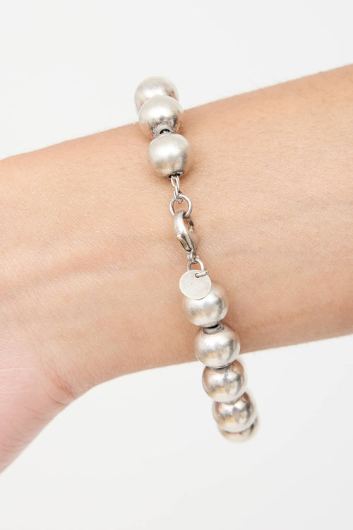 Tiffany & Co. Sterling Silver HardWear Ball Bracelet