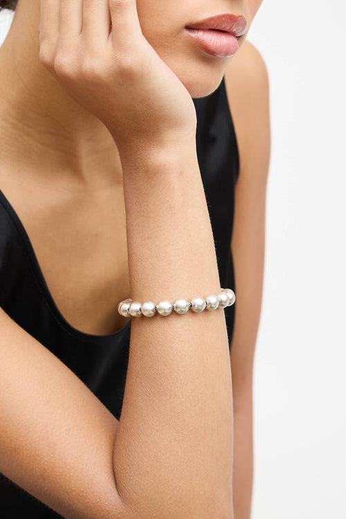 Tiffany & Co. Sterling Silver HardWear Ball Bracelet
