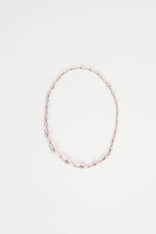 Tiffany & Co. Sterling Silver Hardwear Graduated Link Necklace
