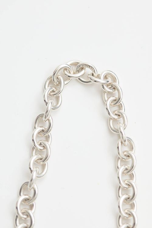 Tiffany & Co. Sterling Silver Heart Clasp Necklace