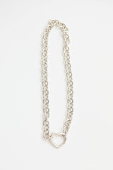 Tiffany & Co. Sterling Silver Heart Clasp Necklace