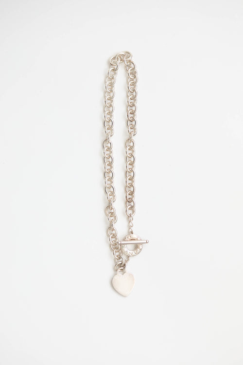 Tiffany & Co. Sterling Silver Heart Tag Toggle Necklace