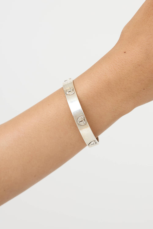 Tiffany & Co. Sterling Silver Keyhole Heart Bangle