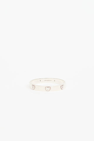 Tiffany & Co. Sterling Silver Heart Keyhole Bangle