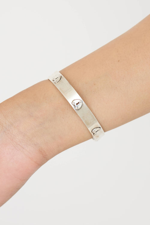Tiffany & Co. Sterling Silver Keyhole Heart Bangle