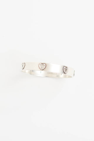 Tiffany & Co. Sterling Silver Heart Keyhole Bangle