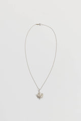 Tiffany & Co. Sterling Silver Maple Leaf Pendant Necklace